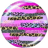 20MM   multicolor Leopard   Pattern   Print   glass  snaps buttons