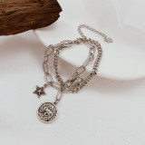 Starfish round brand elephant alloy accessories stainless steel double-layer chain bracelet