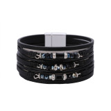 Bohemian Multilayer Crystal Bead Ethnic Leather Bracelet Personalized Fashion Accessories Multilayer Bracelet