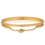 Women's gold stainless steel love bracelet