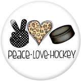 20MM  Peaceful  love   Print   glass  snaps buttons