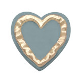 20MM Heart LOVE snap silver  Plated with Resin snap button