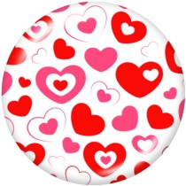 20MM   Flower   love   Print   glass  snaps buttons