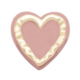 20MM Heart LOVE snap silver  Plated with Resin snap button