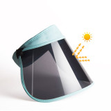 New style hat female summer sunscreen outdoor riding bicycle cover face outing no top sun hat male sun hat