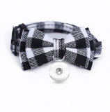 Pet Collar Bowknot Cat Collar Small and Medium-sized Dog Accessories Adjustable Pet Products fit  1 18&20MM snap buttom snap jewelry