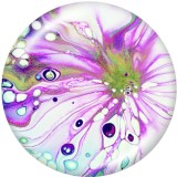 20MM   Pattern   Print   glass  snaps buttons