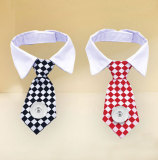 Pet bow tie printing cats and dogs accessories solid color striped plaid pet supplies fit  1 18&20MM snap buttom snap jewelry