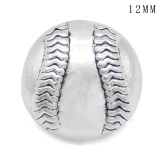 Baseball Football bullet 12MM snap silver plated  interchangable snaps jewelry