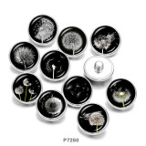 20MM  Dandelion   Print   glass  snaps buttons