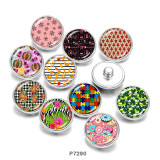 20MM   Clover   Pattern   Print   glass  snaps buttons