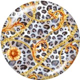 20MM   Pattern  Print   glass  snaps buttons