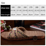 2 buttons Linen bottom slippers for home furnishing women and men summer couples indoor non-slip soft bottom fit18&20MM  snaps jewelry