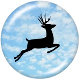 20MM   Dance  Deer  Unicorn  Print   glass  snaps buttons