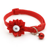 Pet Bell Flower Collars Dog Collars Collars Cat Collars Accessories fit  1 18&20MM snap buttom snap jewelry