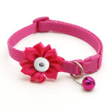 Pet Bell Flower Collars Dog Collars Collars Cat Collars Accessories fit  1 18&20MM snap buttom snap jewelry