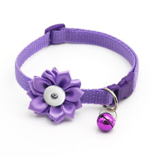 Pet Bell Flower Collars Dog Collars Collars Cat Collars Accessories fit  1 18&20MM snap buttom snap jewelry