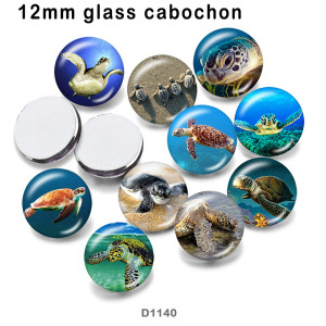10pcs/lot   Beach Ocean  sea turtle  glass picture printing products of various sizes  Fridge magnet cabochon