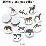 10pcs/lot  Cat  Elephant  Horse  glass picture printing products of various sizes  Fridge magnet cabochon