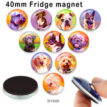 10pcs/lot   pet  dog  glass picture printing products of various sizes  Fridge magnet cabochon