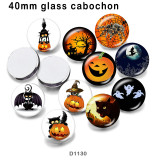 10pcs/lot  Halloween   glass picture printing products of various sizes  Fridge magnet cabochon