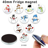 10pcs/lot  Snowman   glass picture printing products of various sizes  Fridge magnet cabochon