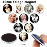10pcs/lot   Famous stars   glass picture printing products of various sizes  Fridge magnet cabochon