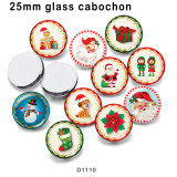 10pcs/lot  Christmas   glass picture printing products of various sizes  Fridge magnet cabochon