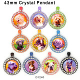 10pcs/lot   pet  dog  glass picture printing products of various sizes  Fridge magnet cabochon