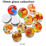 10pcs/lot   maple  leaves   glass picture printing products of various sizes  Fridge magnet cabochon