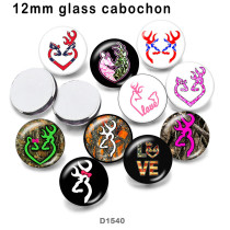 10pcs/lot   Deer  glass picture printing products of various sizes  Fridge magnet cabochon