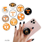 Team sports logo The mobile phone holder Painted phone sockets with a black or white print pattern base