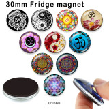10pcs/lot  faith Tai Chi glass picture printing products of various sizes  Fridge magnet cabochon