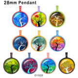 10pcs/lot   tree of life  glass picture printing products of various sizes  Fridge magnet cabochon