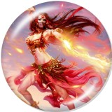 Painted metal 20mm snap buttons  girl  dance  Print