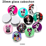 10pcs/lot  girl  glass picture printing products of various sizes  Fridge magnet cabochon