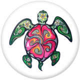 Painted metal Painted metal 20mm snap buttons  snap buttons  Sea  turtle  Print Beach Ocean