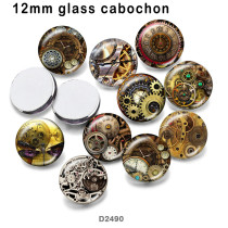 10pcs/lot  Gear  glass picture printing products of various sizes  Fridge magnet cabochon