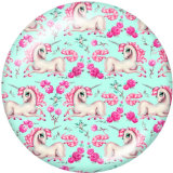 Painted metal Painted metal 20mm snap buttons  snap buttons  Unicorn  Print