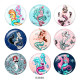 Painted metal Painted metal 20mm snap buttons  snap buttons  Hippocampus  Mermaid  Print
