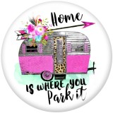 Painted metal 20mm snap buttons  words   Car   Print
