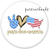 Painted metal Painted metal 20mm snap buttons  snap buttons  Peace  love  Faith   Print