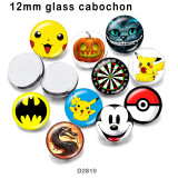 10pcs/lot  Cartoon  pet  glass picture printing products of various sizes  Fridge magnet cabochon