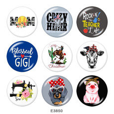 Painted metal Painted metal 20mm snap buttons  snap buttons  pig  MOM  Print