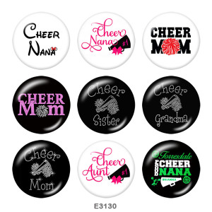 Painted metal  20mm snap buttons  snap buttons  Cheer  MOM  Print