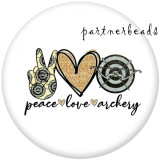 Painted metal Painted metal 20mm snap buttons  snap buttons  Peace  love  usme   Print