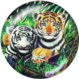 Painted metal Painted metal 20mm snap buttons  snap buttons  Tiger  Deer   Print