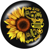 Painted metal Painted metal 20mm snap buttons  snap buttons  Sunflower  Print