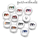 Painted metal Painted metal 20mm snap buttons  snap buttons  Peace  love  Gators  Print