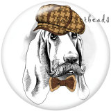 Painted metal Painted metal 20mm snap buttons  snap buttons  Dog  Print